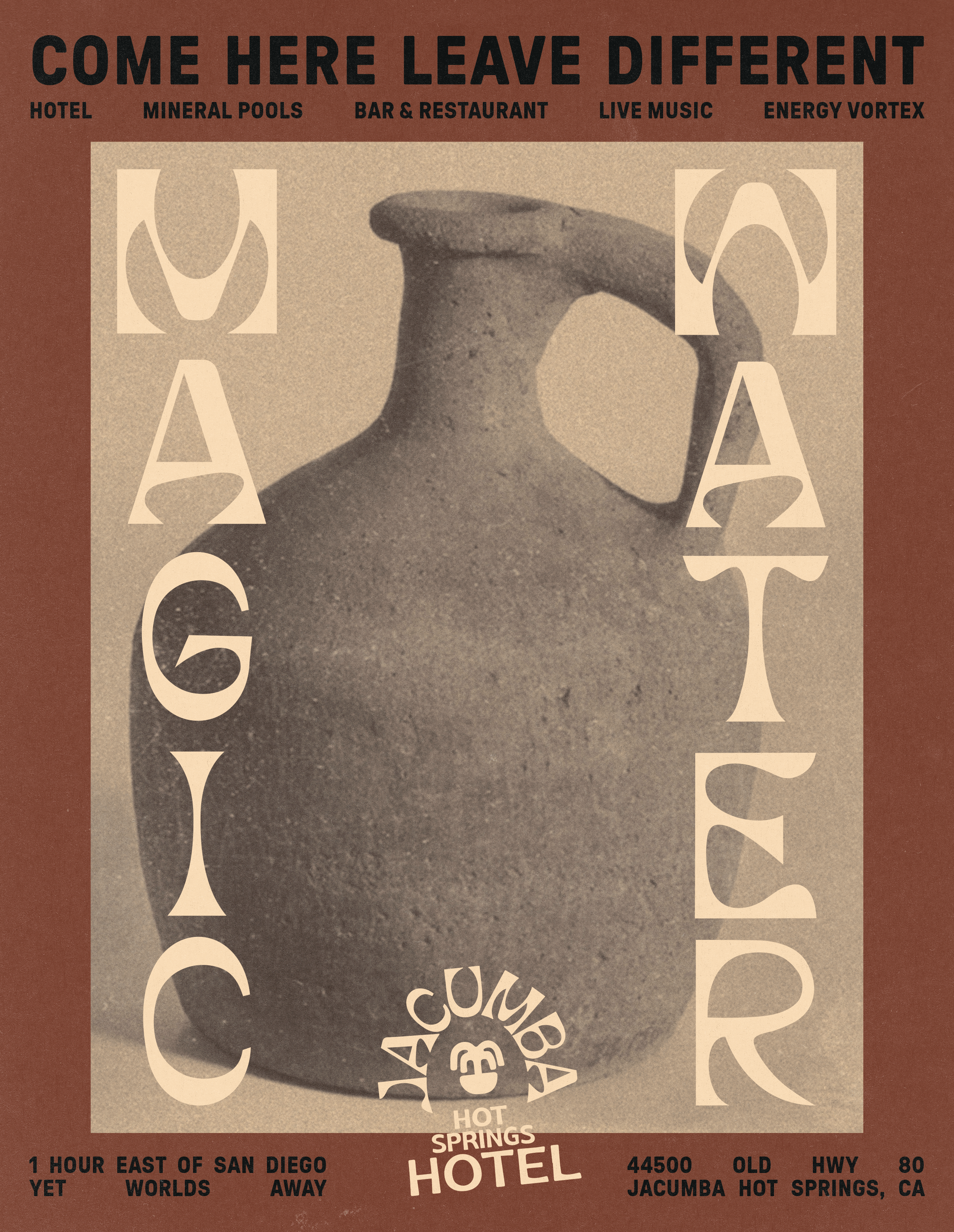 Instead of a mono-brand, we needed to create a world filled with mountains and valleys, harmonies and tensions. A world that embodies both ancient craftsmanship and a vibrant, modern hotel experience. Anything short of a transcultural and temporal synthesis was going to fail to feel true to what is happening here at Jacumba.